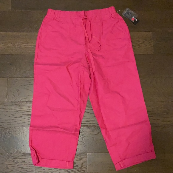 NWT Kim Rogers Women's Lyocell Capris Pink - Picture 4 of 5